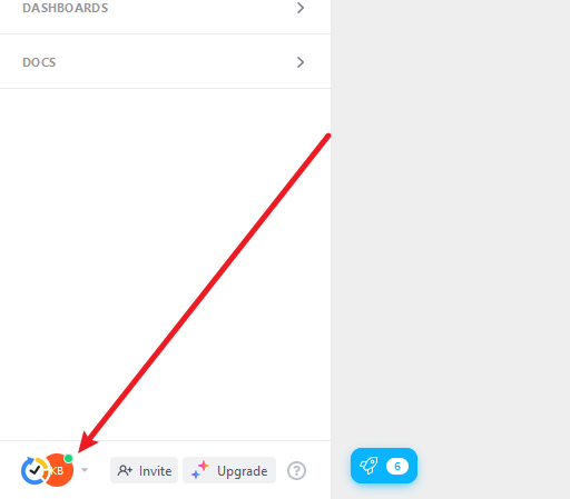 clickup workspace icon location