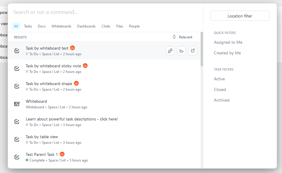 clickup command center