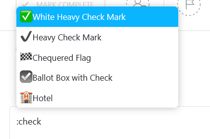 clickup emoji shortcut hotkey