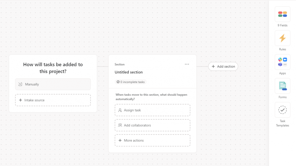 asana automation view