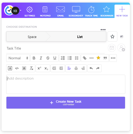 clickup chrome extension
