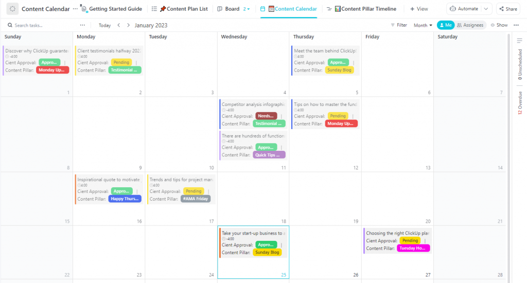 Content Calendar Planning