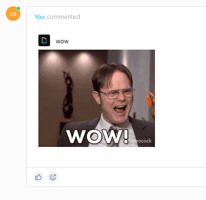 clickup giphy comment