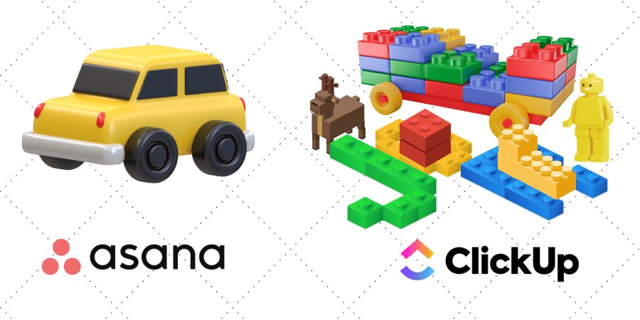 asana vs clickup car lego