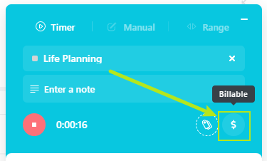 cickup time tracking set billable
