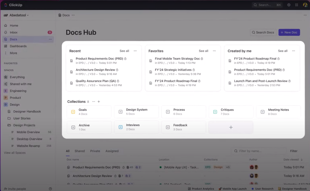 docs hubs casvas