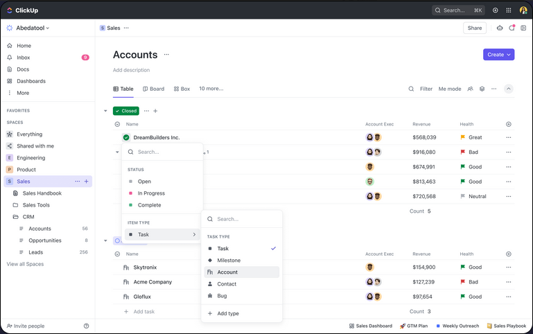 clickup 3.0 redesign list view
