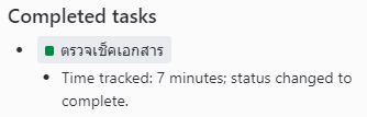 Write StandUp result - Completed Tasks
