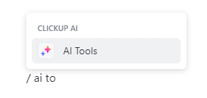 ClickUp AI - AI tools