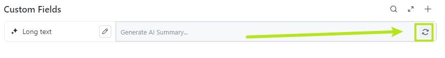 ClickUp AI -  Text area Custom Field Generate