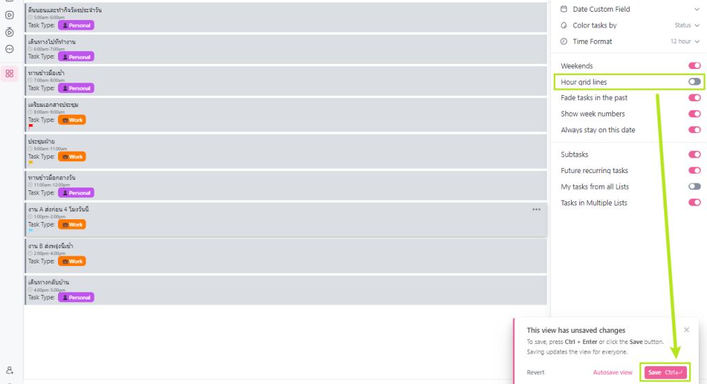 Disable Hour grid lines - Daily Calendar view