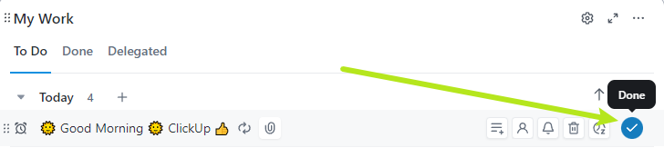 close reminder by set to done