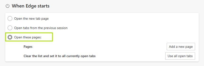 go to When Edge starts