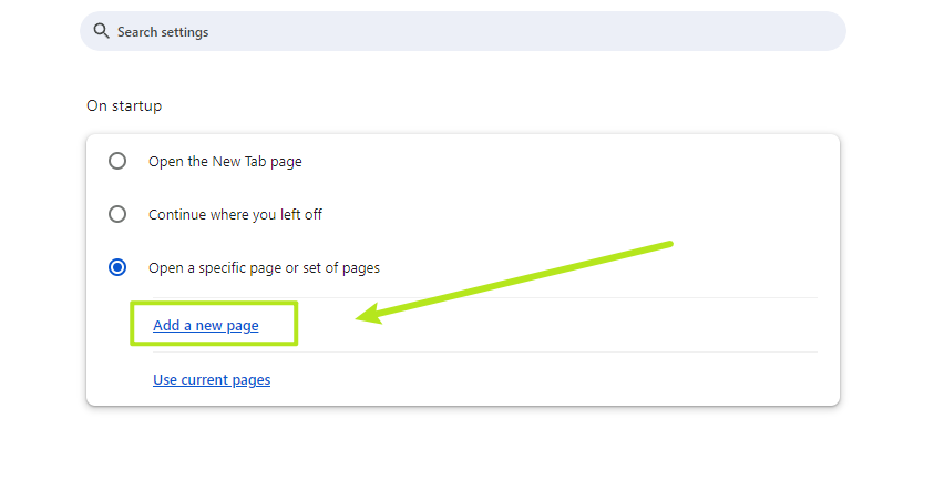 go to add a new page