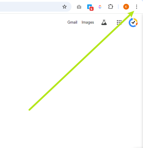 go to customize button on Google Chrome