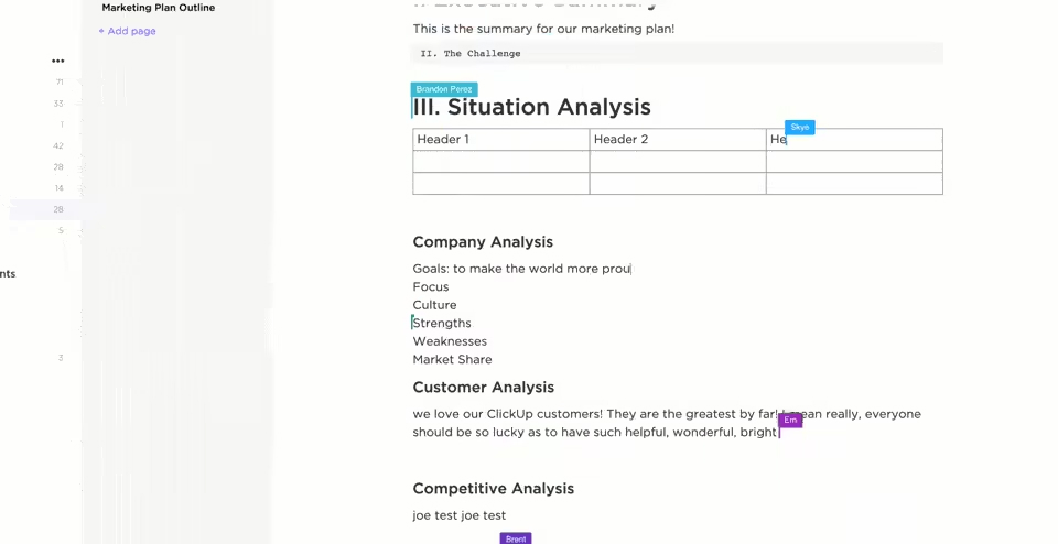Real Time Collaboration - ClickUp