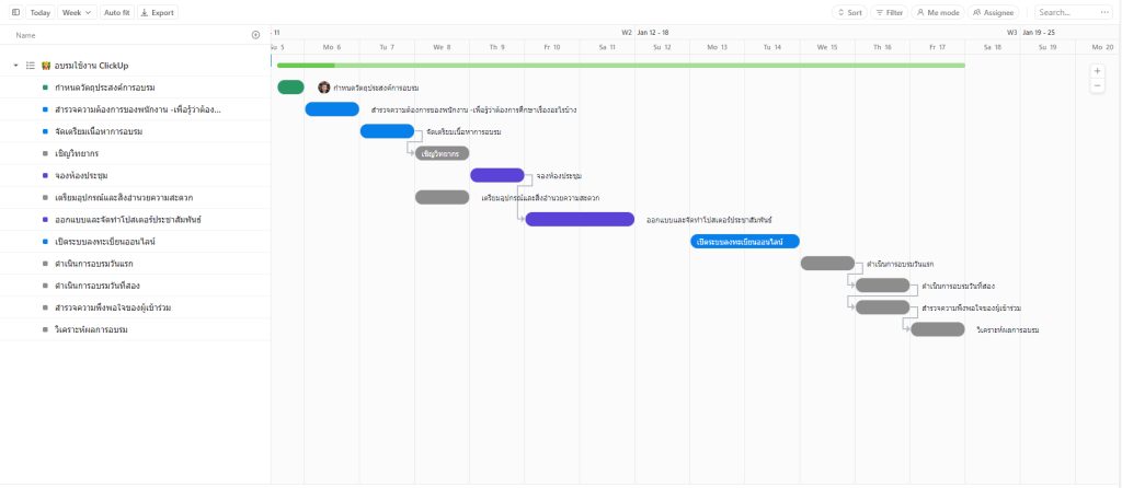 Gantt View - Click Up